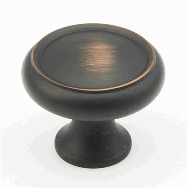 1 1/4 Inch Country Style Round Knob (Michelangelo Bronze Finish) SCHAUB