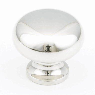 1 1/4 Inch Country Style Round Knob (Polished Nickel Finish) SCHAUB