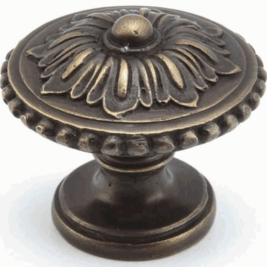 1 1/4 Inch Symphony Elegance Sonata Round Cabinet Knob (Dark Antique Bronze Finish) SCHAUB