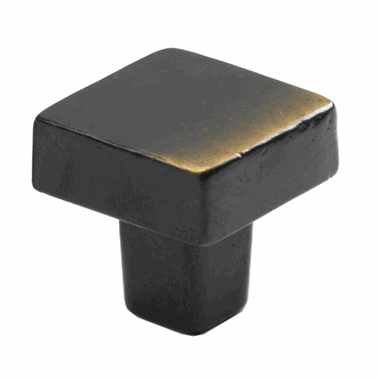 1 1/4 Inch Vinci Square Cabinet Knob (Antique Bronze Finish) SCHAUB