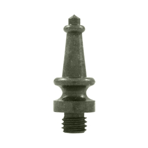 1 3/16 Inch Solid Brass Steeple Tip Hinge Finial (White Bronze Medium Finish) DELTANA