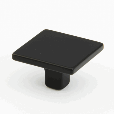 1 3/8 Inch Armadio Square Knob (Matte Black Finish) SCHAUB