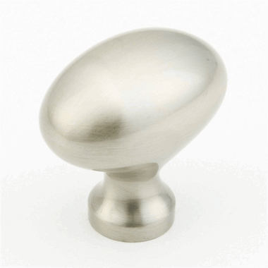 1 3/8 Inch Country Style Oval Knob (Brushed Nickel Finish) SCHAUB