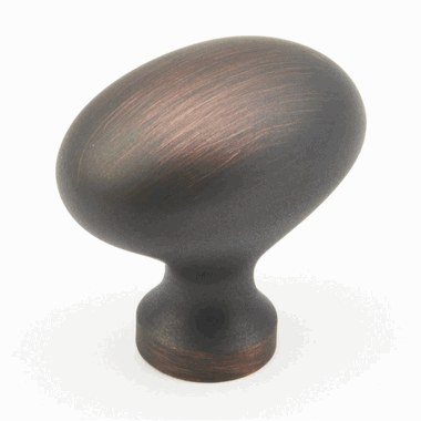 1 3/8 Inch Country Style Oval Knob (Michelangelo Bronze Finish) SCHAUB