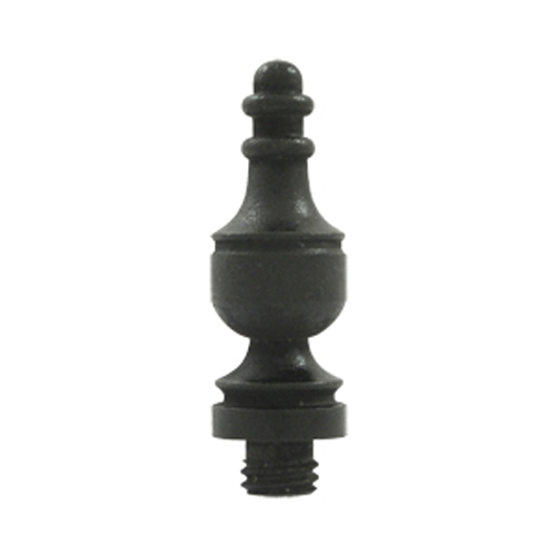 1 3/8 Inch Solid Brass Urn Tip Hinge Finial (Bronze Dark Finish) DELTANA