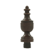 1 3/8 Inch Solid Brass Urn Tip Hinge Finial (Bronze Rust Finish) DELTANA