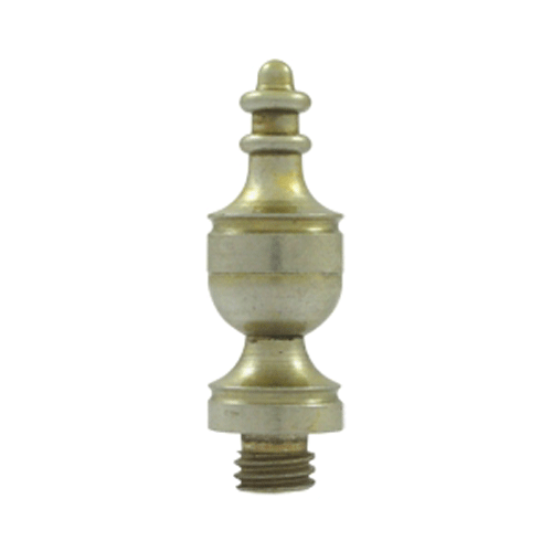 1 3/8 Inch Solid Brass Urn Tip Hinge Finial White Bronze Light Finish DELTANA