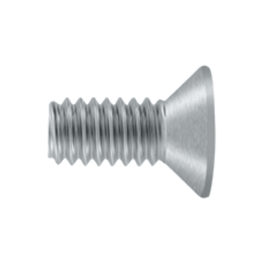 #10 x 1/2 Inch Solid Brass Machine Screw (Brushed Chrome Finish) DELTANA