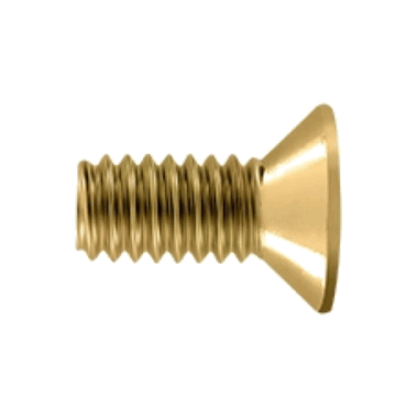 #10 x 1/2 Inch Solid Brass Machine Screw (PVD Polished Brass Finish) DELTANA