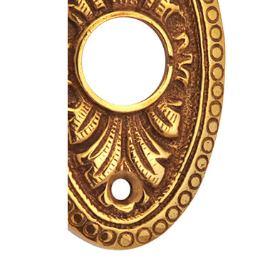 2 5/8 Inch Solid Brass Avalon Style Rosette (Polished Brass Finish) COPPER MOUNTAIN HARDWARE