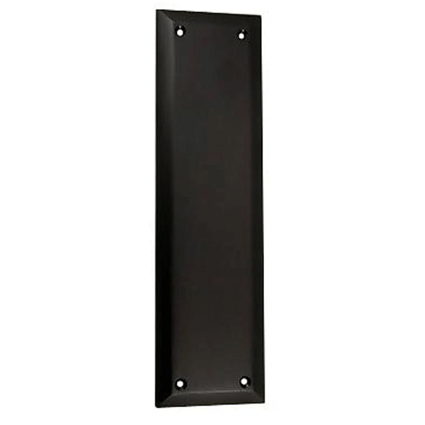 10 Inch Quaker Style Pull and Push Plate Set (Flat Black Finish) COPPER MOUNTAIN HARDWARE