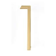 7 Inch Tall Modern House Number 1 (Several Finishes) EMTEK