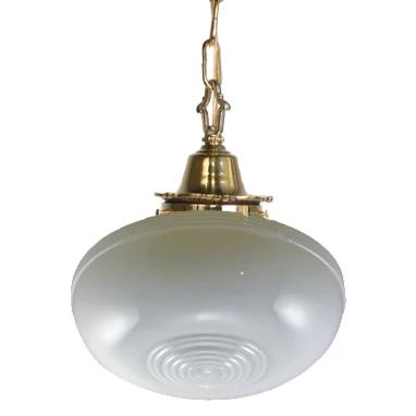 27 3/4 Inch Circular Style Glass Chain Pendant (Polished Brass Finish) COPPER MOUNTAIN HARDWARE