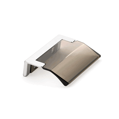 2 1/2 Inch Positano Smoke Edge Pull (Polished Chrome Finish) SCHAUB