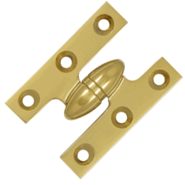 2 Inch x 1 1/2 Inch Solid Brass Olive Knuckle Hinge (PVD Finish) DELTANA