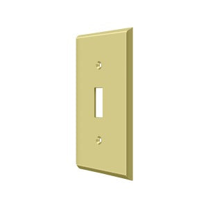 4 1/2 Inch Solid Brass Traditional Switch Plate (Polished Brass Finish) DELTANA