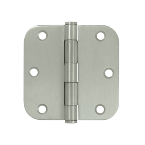 3 1/2 Inch x 3 1/2 Inch Stainless Steel Hinge (Brushed Finish) DELTANA