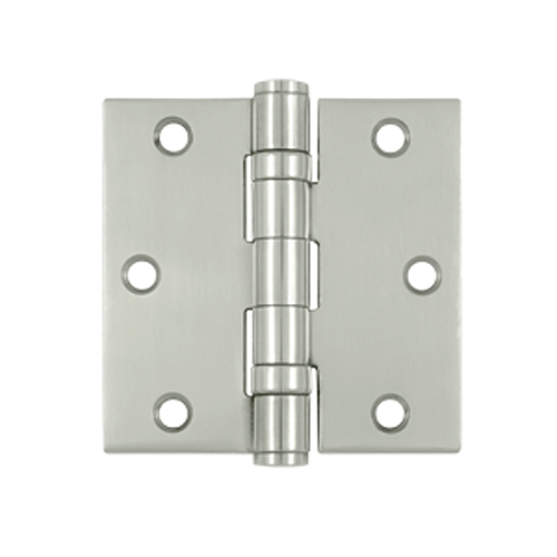 3 1/2 Inch x 3 1/2 Inch Stainless Steel Hinge (Polished Chrome Finish) DELTANA