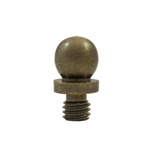 3/8 Inch Solid Brass Ball Tip Cabinet Finial (Antique Brass Finish) DELTANA