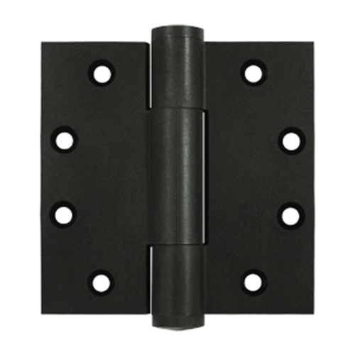 4 1/2 Inch X 4 1/2 Inch Solid Brass Hinge Interchangeable Finials (Bronze Medium Finish) DELTANA