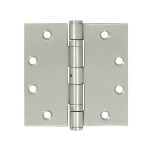 4 1/2 Inch x 4 1/2 Inch Stainless Steel Hinge (Brushed Finish) DELTANA