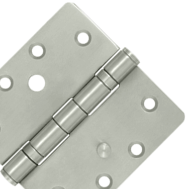 4 1/2 Inch x 4 1/2 Inch Stainless Steel Hinge (Brushed Finish) DELTANA