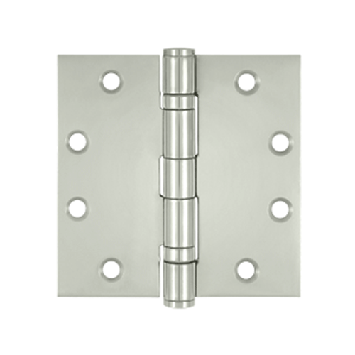 4 1/2 Inch x 4 1/2 Inch Stainless Steel Hinge (Polished Chrome Finish) DELTANA