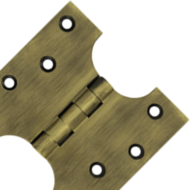 4 Inch x 4 Inch Solid Brass Parliament Hinge (Antique Brass Finish) DELTANA