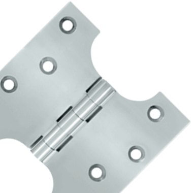 4 Inch x 4 Inch Solid Brass Parliament Hinge (Chrome Finish) DELTANA