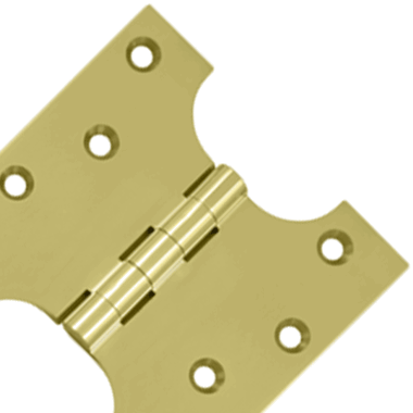 4 Inch x 4 Inch Solid Brass Parliament Hinge (Polished Brass Finish) DELTANA