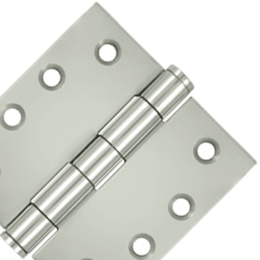 4 Inch x 4 Inch Stainless Steel Hinge (Polished Chrome Finish) DELTANA