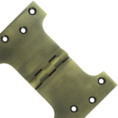 4 Inch x 6 Inch Solid Brass Parliament Hinge (Antique Brass Finish) DELTANA