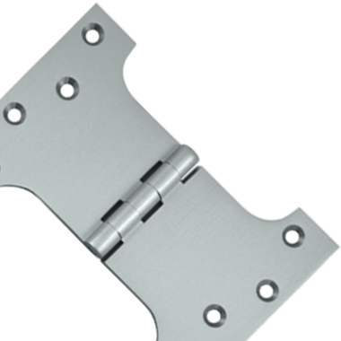 4 Inch x 6 Inch Solid Brass Parliament Hinge (Brushed Chrome Finish) DELTANA