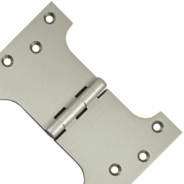 4 Inch x 6 Inch Solid Brass Parliament Hinge (Brushed Nickel Finish) DELTANA