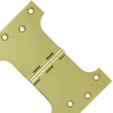 4 Inch x 6 Inch Solid Brass Parliament Hinge (Polished Brass Finish) DELTANA