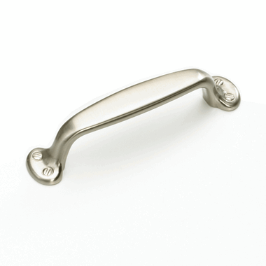 5 1/8 Inch (4 Inch c-c) Country Style Pull (Brushed Nickel Finish) SCHAUB