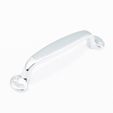 5 1/8 Inch (4 Inch c-c) Country Style Pull (Polished Chrome Finish) SCHAUB