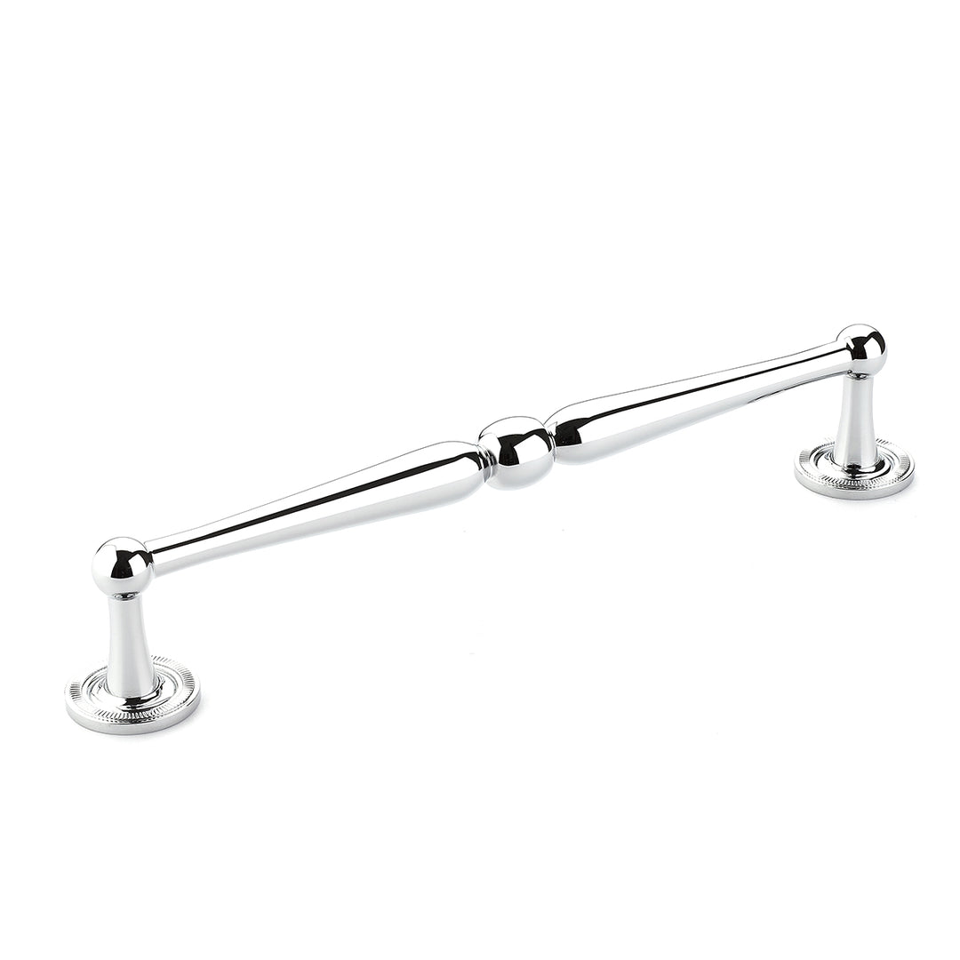 8 1/2 Inch (8 Inch c-c) Atherton Pull with Knurled Footplates (Polished Chrome Finish) SCHAUB