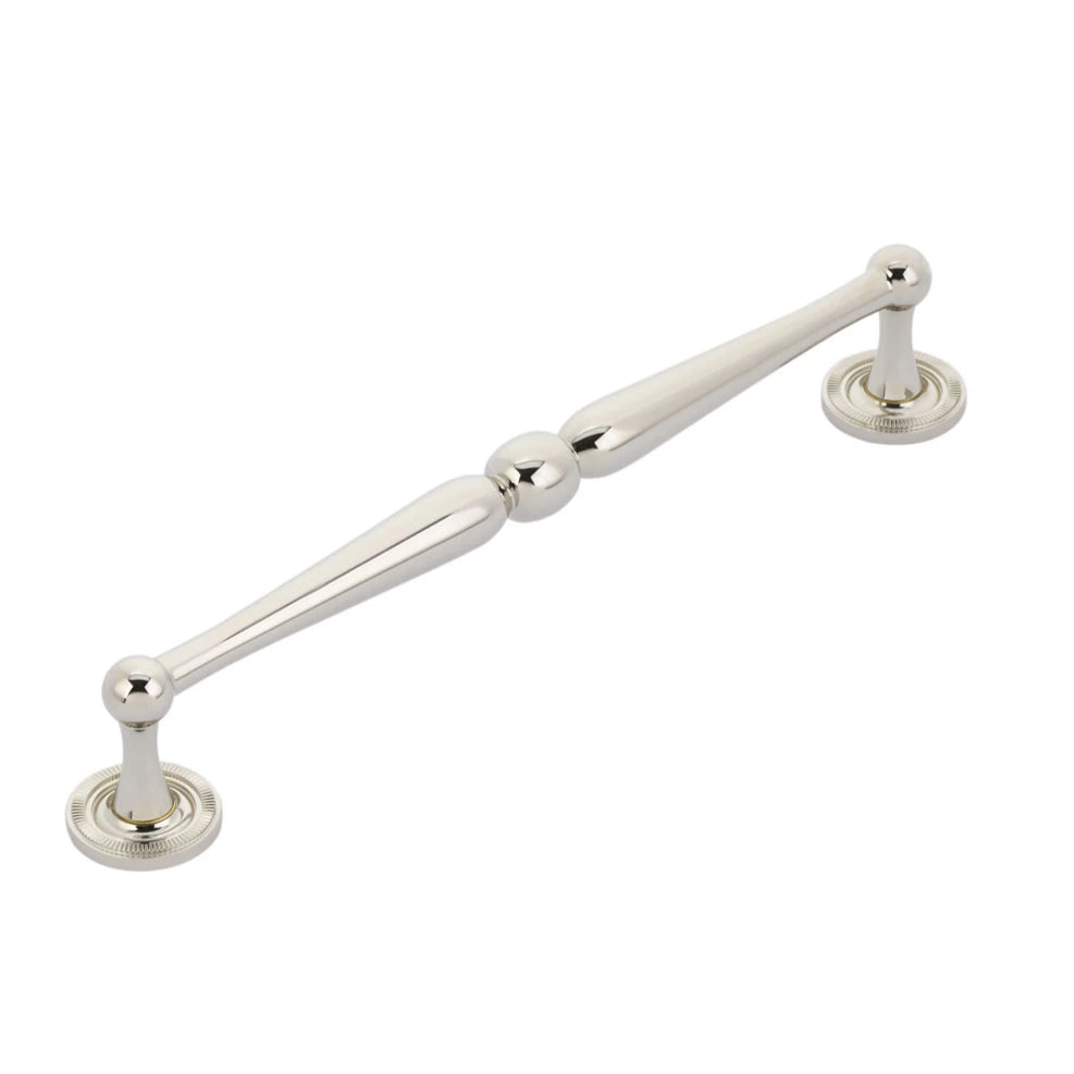 8 1/2 Inch (8 Inch c-c) Atherton Pull with Knurled Footplates (Polished Nickel Finish) SCHAUB