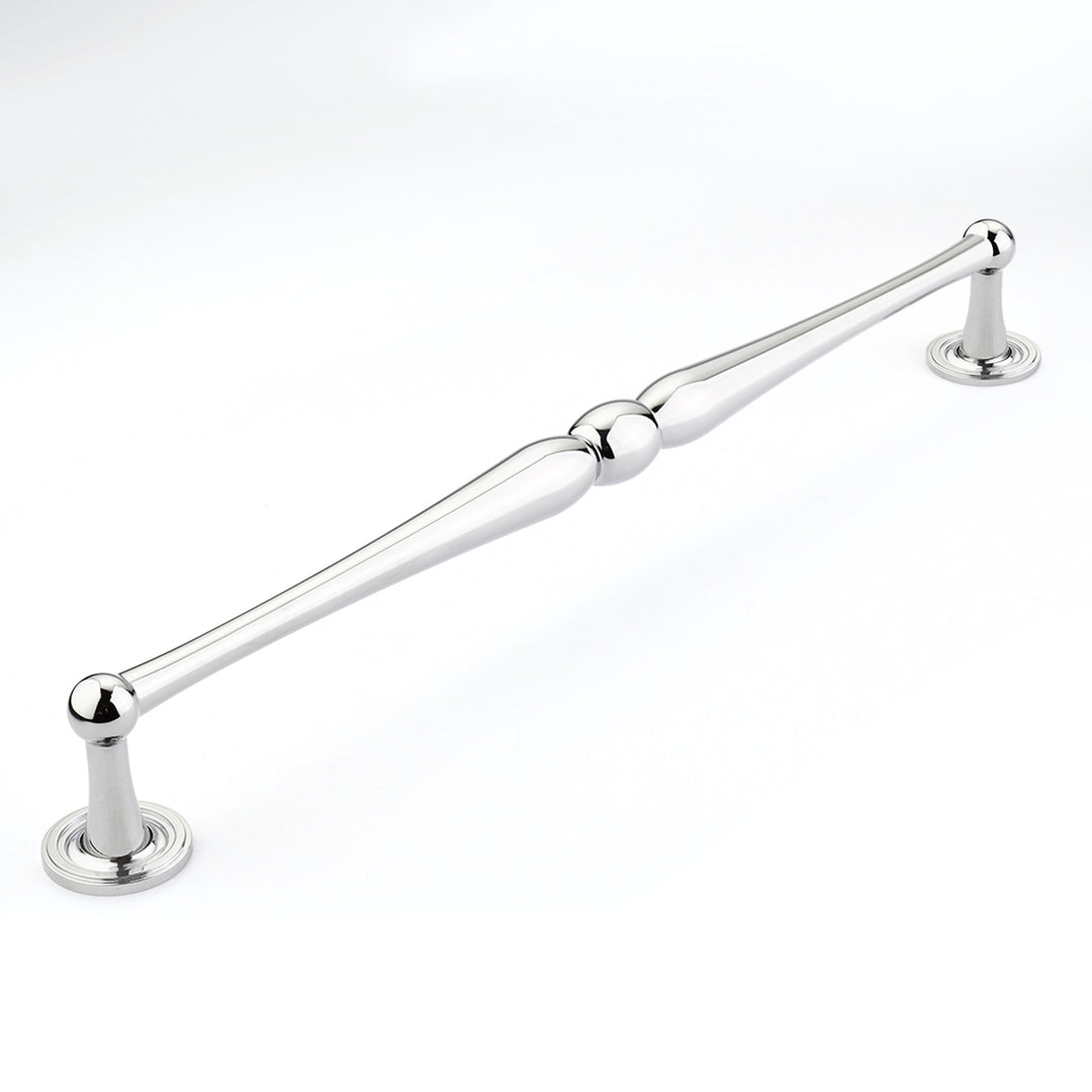 8 1/2 Inch (8 Inch c-c) Atherton Pull with Plain Footplates (Polished Chrome Finish) SCHAUB