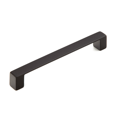 6 3/8 Inch (6 1/4 Inch c-c) Classico Smooth Cabinet Pull (Matte Black Finish) SCHAUB