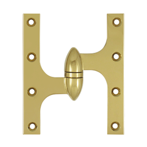 6 Inch x 5 Inch Solid Brass Olive Knuckle Hinge (PVD Finish) DELTANA