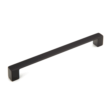 8 1/8 Inch (7 1/2 Inch c-c) Classico Smooth Cabinet Pull (Matte Black Finish) SCHAUB