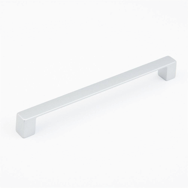 8 1/8 Inch (7 1/2 Inch c-c) Classico Smooth Cabinet Pull (Matte Chrome Finish) SCHAUB