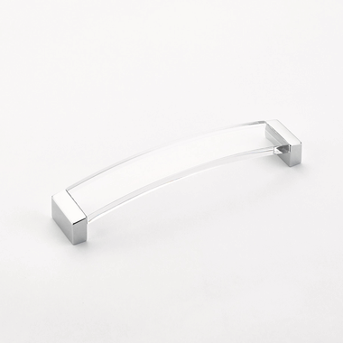 9 1/4 Inch (8 3/4 Inch c-c) Positano Arched Clear Pull (Polished Chrome Finish) SCHAUB