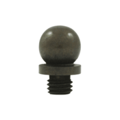 9/16 Inch Solid Brass Ball Tip Hinge Finial (White Bronze Dark Finish) DELTANA