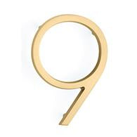 7 Inch Tall Modern House Number 9 (Several Finishes) EMTEK