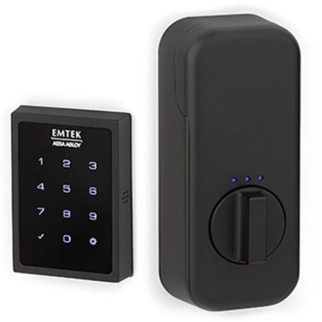 Emtek EMPowered™ Motorized Touchscreen Keypad Deadbolt (Flat Black Finish) EMTEK