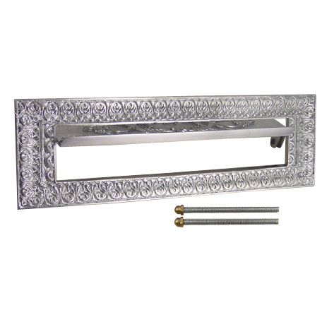 Antique Front Door Mail Slot - Victorian Style (Brushed Nickel) COPPER MOUNTAIN HARDWARE