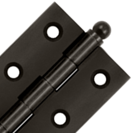 2 1/2 Inch x 1 11/16 Inch Solid Brass Cabinet Hinges (Oil Rubbed Bronze Finish) DELTANA